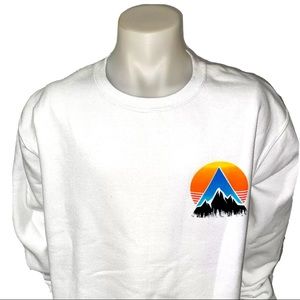 American Outdoors Mountain White Sweatshirt